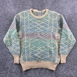 Vintage Hilda Ltd Icelandic Sweater Women's XS Wool Nordic Fair Isle Pullover